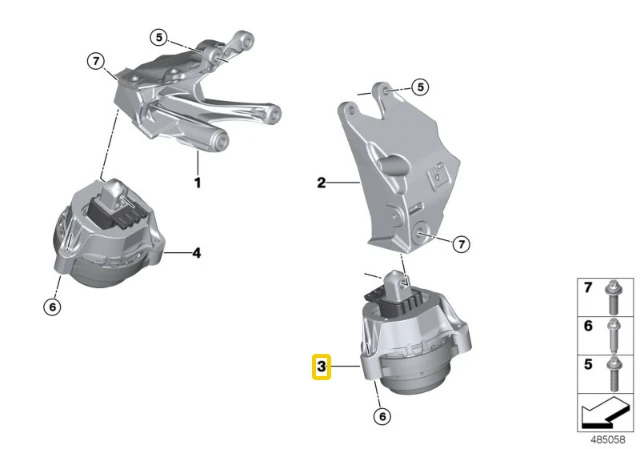 Bmw X3 G01 Vairuotojo Kairysis Variklio Laikiklis Originalus 22116877659
