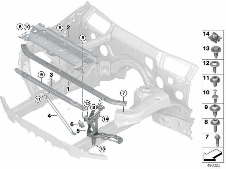 Bmw X3 G01 X4 G02 Armatūros Strypos Laikiklis Originalus 51647421990