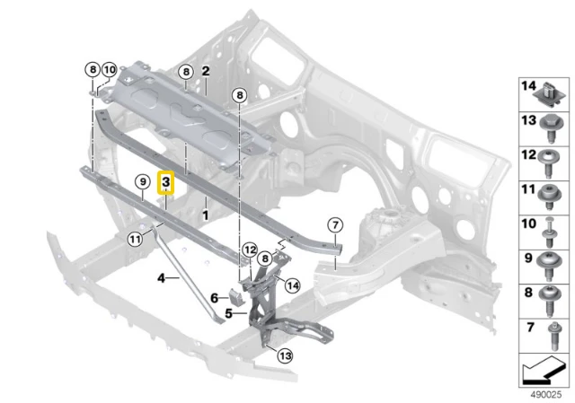 BMW X3 G01 X4 G02 Aukštas Priekinis Jungtis Originalus 51647400111