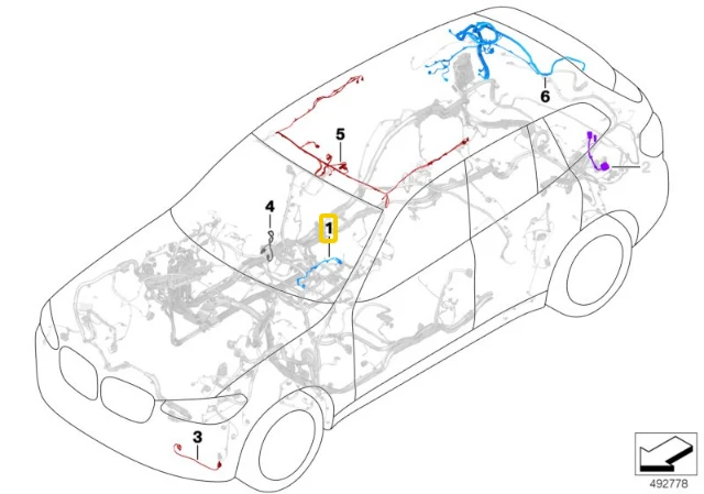 BMW X3 G01 X4 G02 Bevielės Įkrovimo Laidai Originalus 61126992409