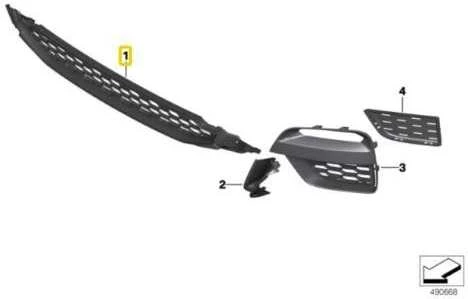 BMW X3 G01 X4 G02 Centro Oro Uostas Grilis Originalus 51118064600