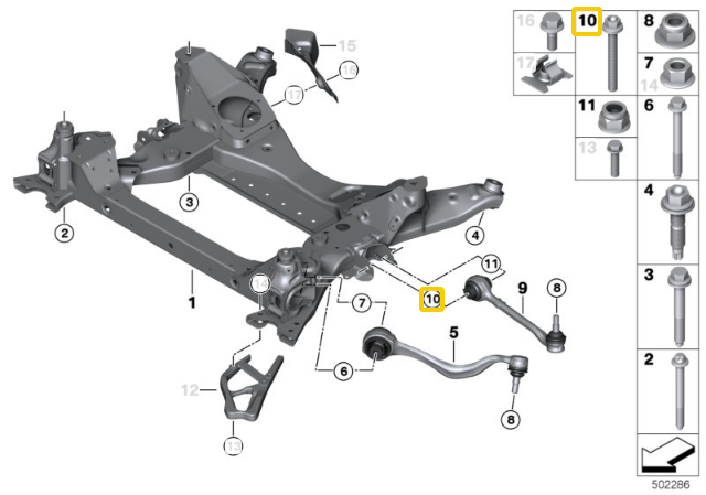 BMW X3 G01 X4 G02 Daugiafunkcis Bultas ASA Originalus 07146881460