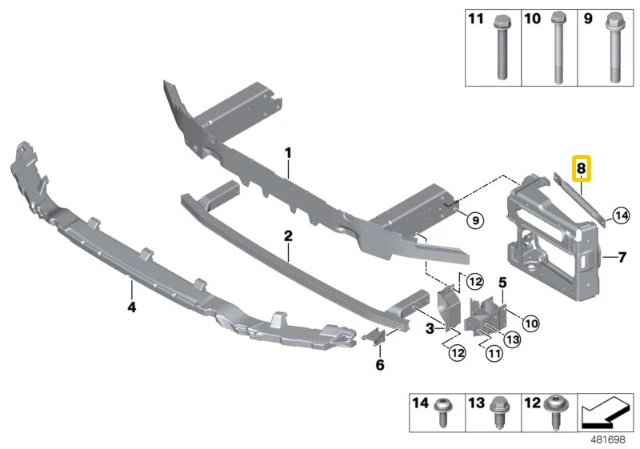 Bmw X3 G01 X4 G02 Galinio Kryžminio Nario Originalus 51117399963