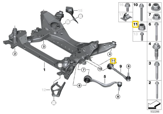 Bmw X3 G01 X4 G02 Sechskantbundmutter Originalus 07146881461