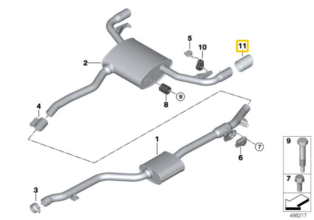 Bmw X3 G01 X4 G02 Vamzdžio Apdaila Chromas Originalus 18308658210