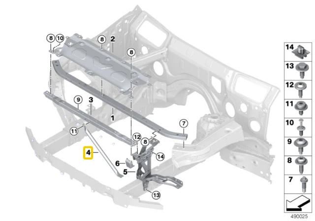 BMW X3 M F97 Priekinis Kairys Panelio Palaikymas Originalus 51648080065