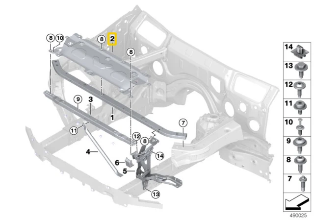 Bmw X3 M F97 X4 M F98 Priekinis Crosslink Originalus 51648070478