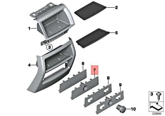 BMW X3 X4 M F25 F26 X3 18d 18i 20dX 20i 20iX Dangtis galinis 51169200883 Originali
