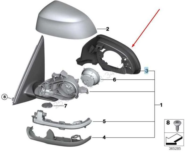 BMW X3 X4 M X5 X6 F15 F16 F25 atraminis žiedas juodas dešinysis 51167291206 originalus