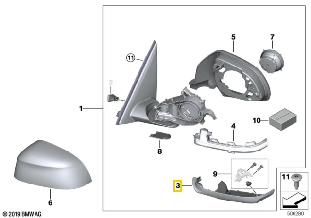 Bmw X3 X5 Dešinė Apatinė Dėžė Originalus 51167468256