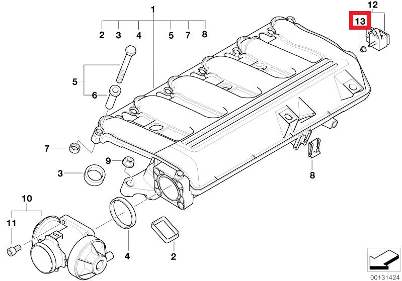 BMW X3 X5 M X6 E46 E53 E60 E61 E63 E64 E65 E66 E70 guminis įdėklas Originalus 13627792261