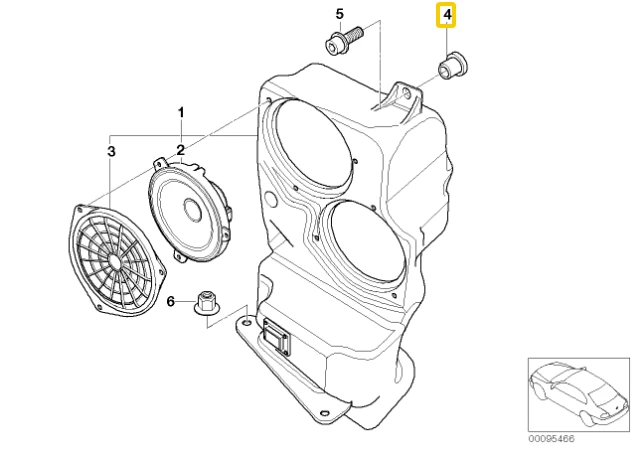 Bmw X5 E53 Decoupling Blind Rivet Nut Originalus 65106905660