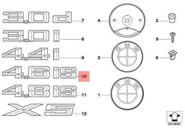 Bmw X5 E53 Dešinės Pusės Emblema Originalus 51147056056