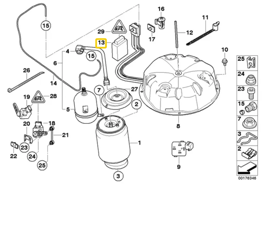 Bmw X5 E53 Oro Švoro Valdymo Blokas Originalus 37146773999