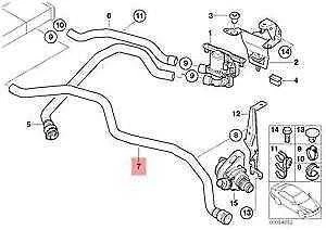 BMW X5 E53 Radiator Šilumnešio Vamzdis Originalus 64218380127
