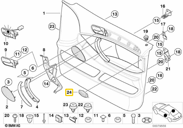 Bmw X5 E53 Šoninis Orobalas Etiketas Originalus 51417004436