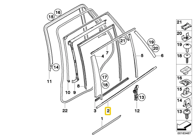 Bmw X5 E70 Galinio Kairio Durų Išorinis Lipnas Originalus 51357207843
