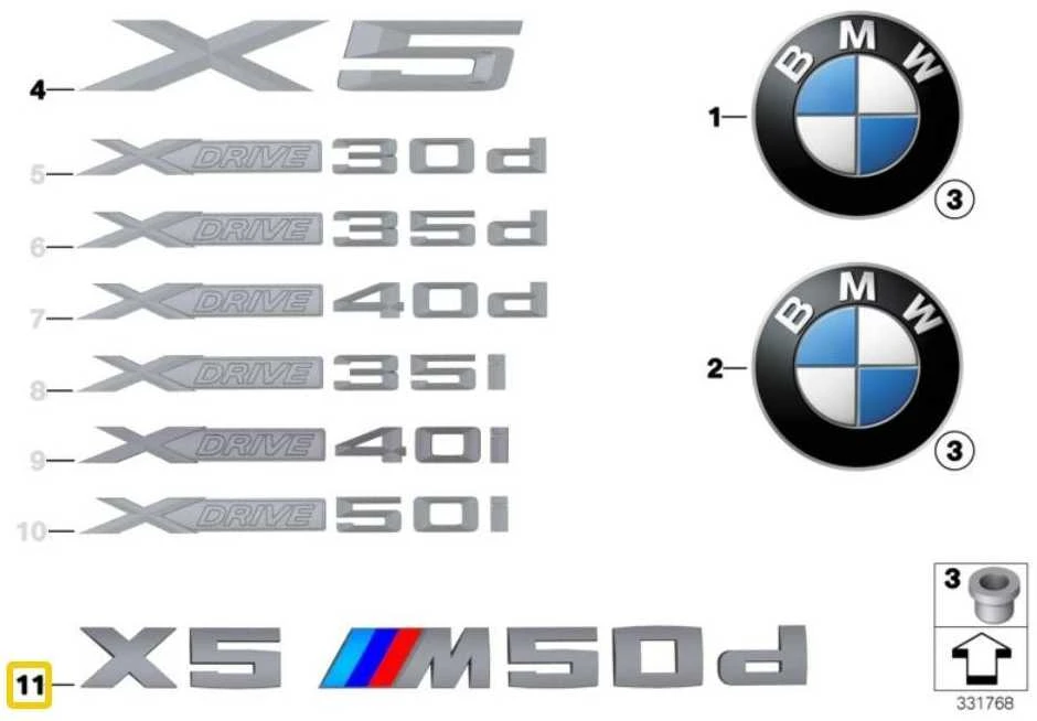 Bmw X5 E70 LCI 51148055268 Originalus 51148055268