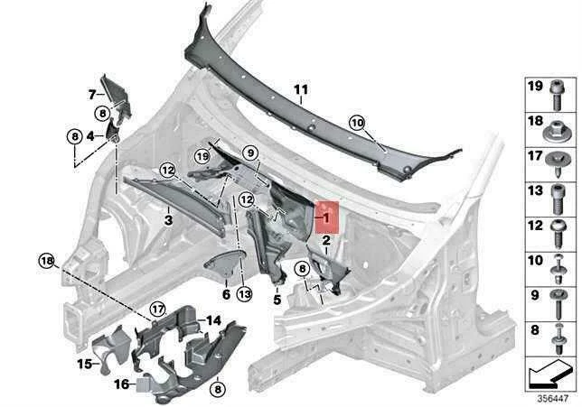 BMW X5 E70 Pertvara Variklio Komp Vidurys Apačia Originalus 51717169422