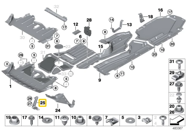 BMW X5 E70 X6 E71 Variklio Apsauga Skydelis Originalus 51717188835