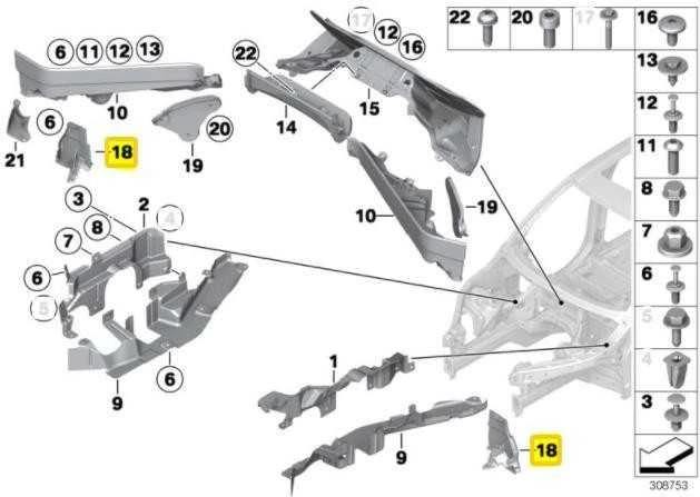 BMW X5 E70 X6 E71 variklio skyriaus išorinė kairioji pertvara Originali 51757171791