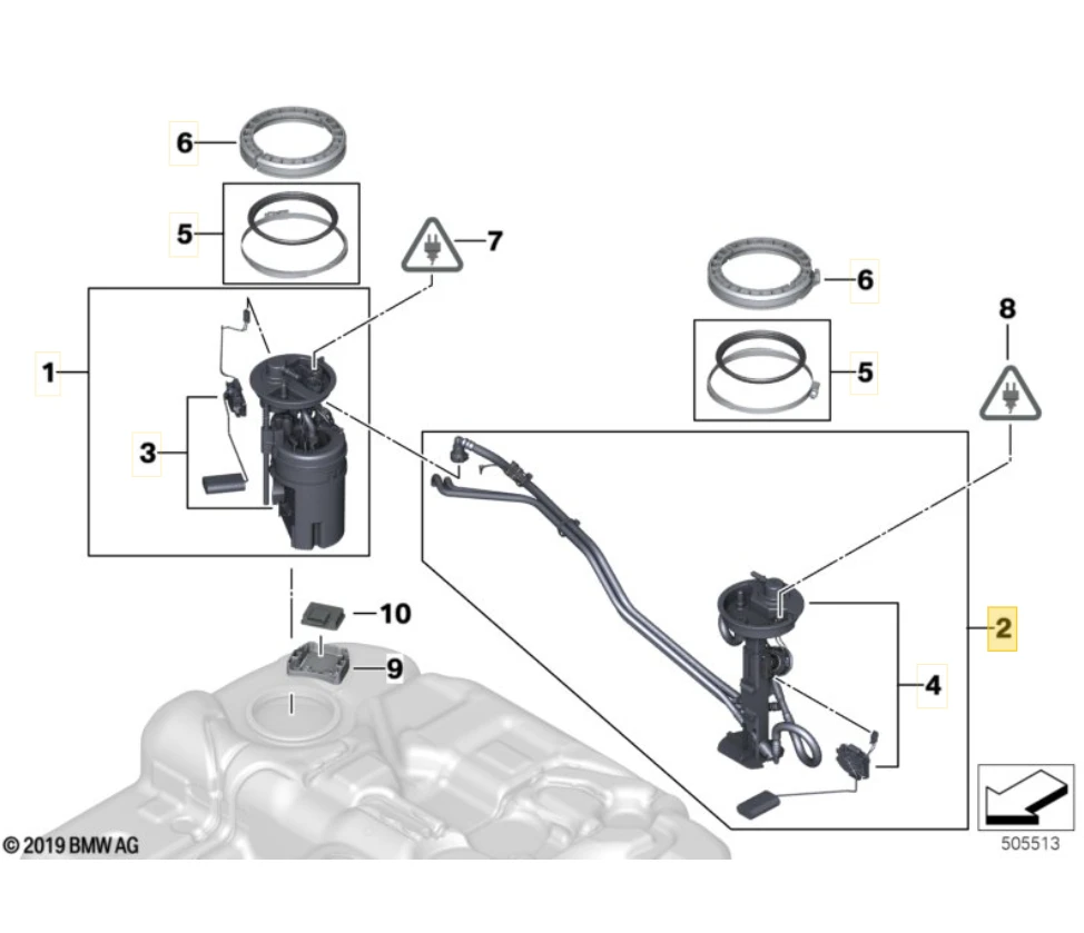 Bmw X5 E70 X6 E71 Kuro Lygio Siųstuvas Originalus 16117494926