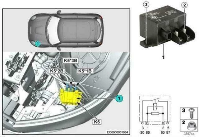 BMW X5 F15 X6 F16 Elektros Ventiliatorius Variklio Rely Cap Originalus 61139326000