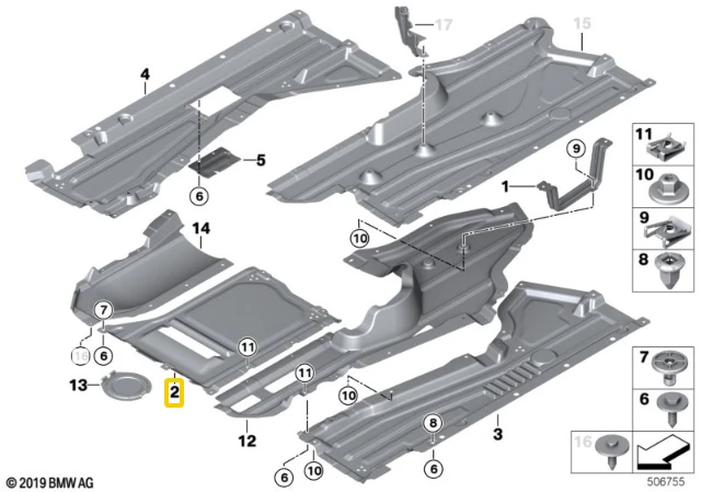 Bmw X5 F15 X6 F16 Paklotės Apsauga Originalus 51757308717
