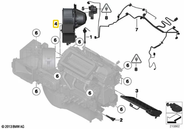 BMW X5 F15 X6 F16 Variklio Ventiliatorius Originalus 64119291177