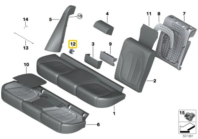 Bmw X5 G05 Galinio Sėdynės Isofix Dėklas Originalus 52207942147
