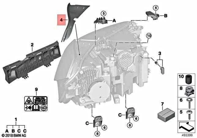 BMW X5 G05 X6 G06 Dešinės Šviesos Gasketas Originalus 63119477982
