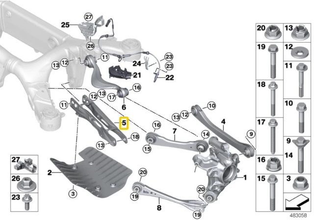 Bmw X5 G05 X6 G06 Kampinė Sąsaja Originalus 33306878031