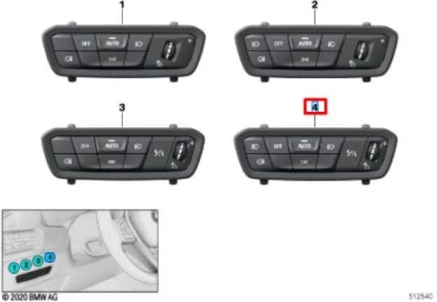 BMW X5 G05 Žibintų jungiklio valdymo blokas Originalus 61315A32844