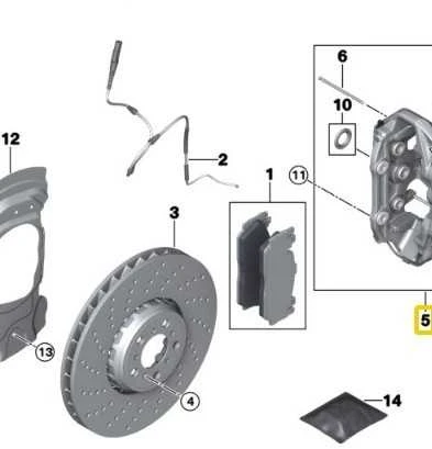Bmw X5 M F85 Dešinysis Suportų Korpusas Originalus 34117852968