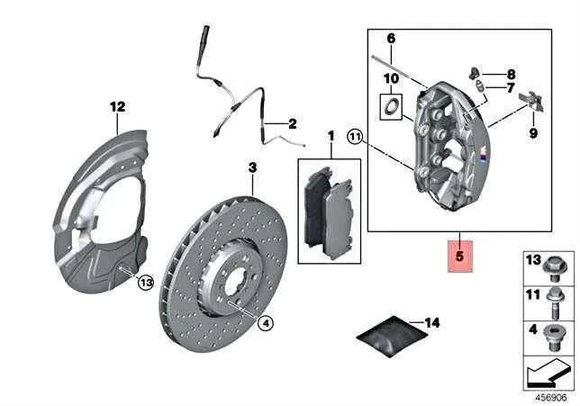 Bmw X5 M F85 Kairysis Suportų Korpusas Originalus 34117852967