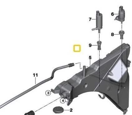 BMW X5 F15 X6 F16 Užpildymo Vamzdis Plovimo Talpykla Originalus 61667377164