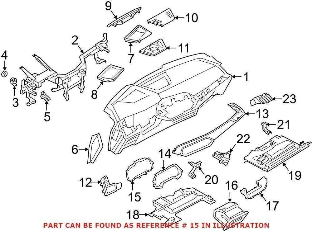 BMW X5 X6 X7 adapterio apdaila Prietaisų skydelis Originalus 51456839029