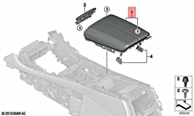 BMW X5 X6 X7 Centrinės Konsolės Porankis Odinis Šildomas Originalus 51166996500