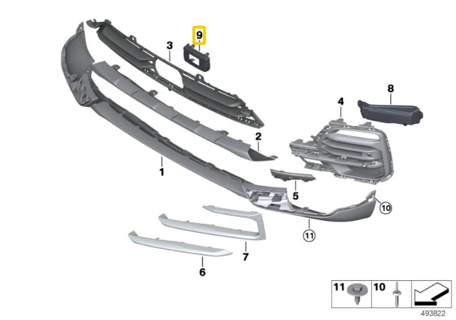Bmw X5 X6 X7 Važiuoklio Valdymo Atstumo Jutiklio Dangtelis Originalus 51118737334