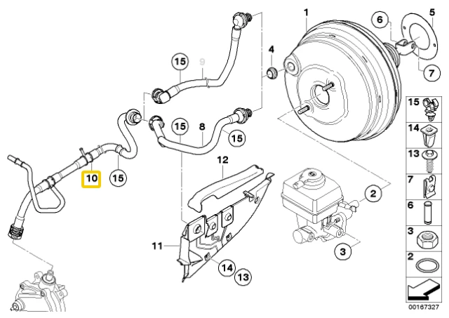 Bmw X6 E71 2007 2010 Galios Sausos Depresijos Vakuumo Vamzdis Originalus 11667601154