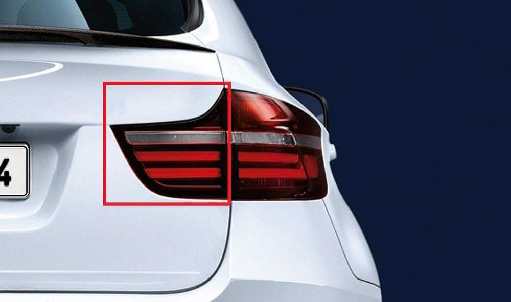 BMW X6 E71 E72 08-14 Juodosios linijos LED LCI Galinis DEŠINIS Vidinis Šviesos Žibintas Originalus