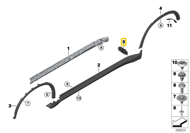 Bmw X6 F16 Galinio Dešinio Sraigto Apsaugos Lipas Originalus 51757343616