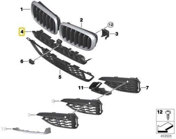 BMW X6 F16 Grilis Vidurinis Aukštutinis Atviras Originalus 51118056520