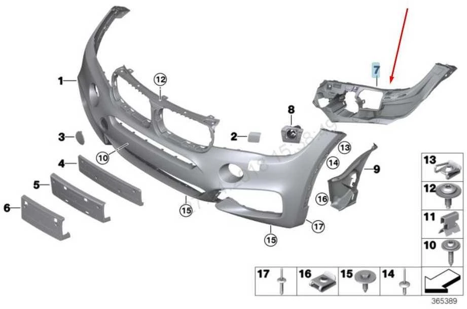 BMW X6 F16 Priekinis Kairysis Stiklo Įdėklas Originalus 51118056503