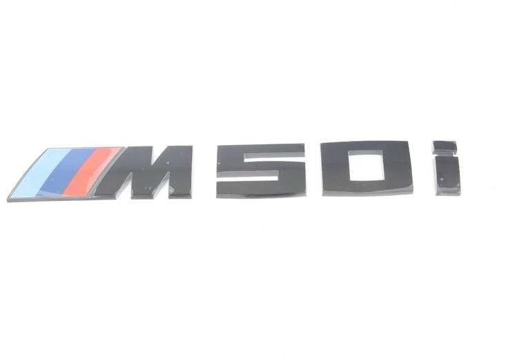 BMW X6 G06 galinė bagažinės emblema "M50i" juoda 51142472842 originali