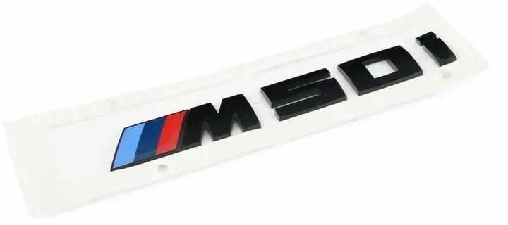 BMW X6 G06 galinė bagažinės emblema "M50i" juoda 51142472842 originali
