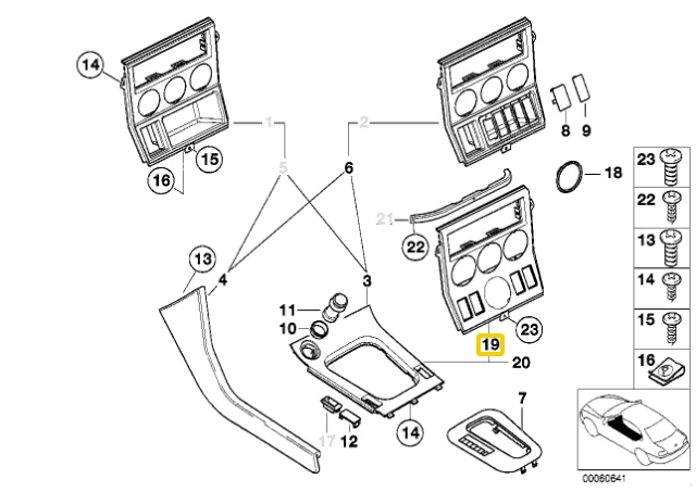 Bmw Z3 E36 07 1996 06 2002 Priekinis Panelio Svetimas Originalus 51168411655