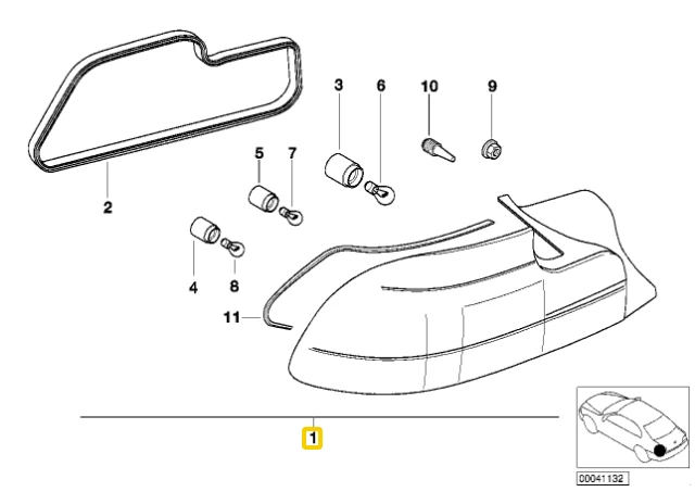 BMW Z3 E36 Heckleuchte Dešinė Originalus 63218399604