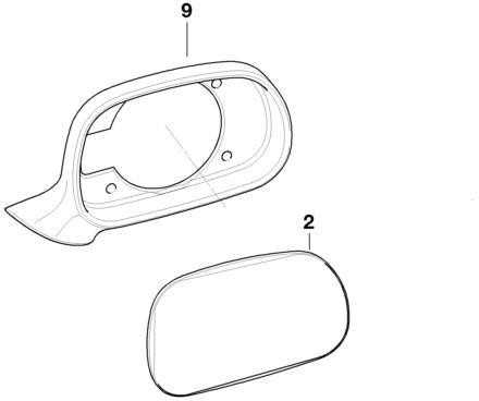 Bmw Z3 E36 Spiegelglas Konvex 1994 2002 Originalus 51168397879