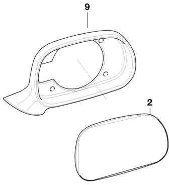 Bmw Z3 E36 Spiegelglas Plan Originalus 51168397878